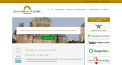 Desktop Screenshot of jeunebarreaudequebec.ca